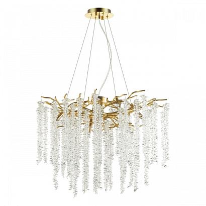 5005/8 hall odl23 487 золотой/прозрачный металл/хрусталь люстра g9 8*40w banche, доставка по Казахстану 