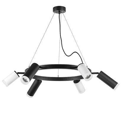 lr0168733630 подвесной светильник rullo 6х50w gu10 черный/белый (571016+214487-3+214436-3+202430-6), доставка по Казахстану 