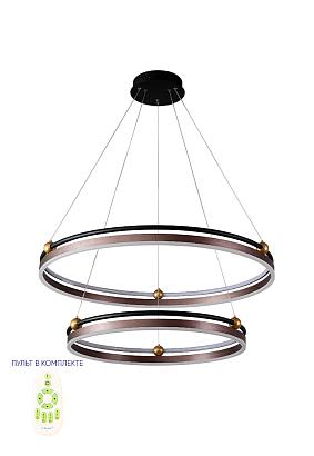 люстры люстра crystal lux fernando sp123w led d600+800 coffee/black crystal lux 0620/302, доставка по Казахстану 
