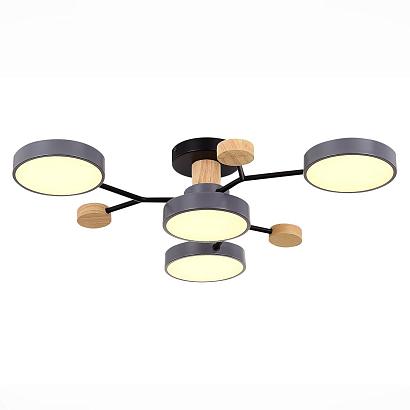 Потолочные SLE6006-702-04 Светильник потолочный Серый/Серый LED 4*12W 3000K/4500K/6000K, доставка по Казахстану 