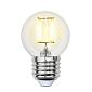 Лампа светодиодная филаментная Uniel E27 6W 4000K прозрачная LED-G45-6W/NW/E27/CL GLA01TR_0
