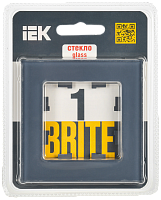 BRITE Рамка 1-мест. РУ-1-2-Бр стекло маренго матовый IEK 