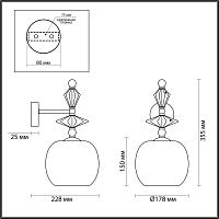 Дополнительная картинка Бра Odeon Light Classic Bizet 4855/1WB