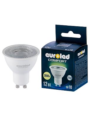 Лампа светодиодная Euroled Comfort EC-GU10-12W-3K-L купить в Алматы svet.kz