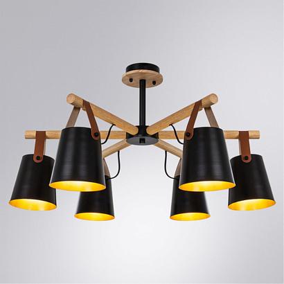 люстры светильник потолочный arte lamp thomas a7032pl-6bk, доставка по Казахстану 