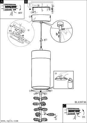 светодиодный подвесной светильник eglo cabezola 39736, доставка по Казахстану 