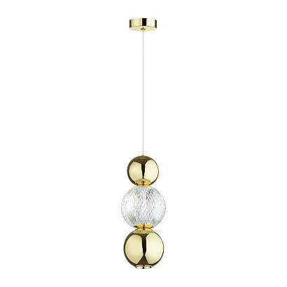 5008/7la l-vision odl23 419 золотой/прозрачный/металл/акрил подвес led 7w 4000k 300лм crystal, доставка по Казахстану 
