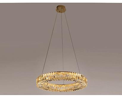 newport 8260 8262/s gold new , подвесной светильник, gold clear crystal d60*h7,6/250 cm led strip 48w 3000k 4800lm, доставка по Казахстану 