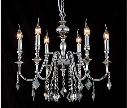 люстра crystal lux mercedes sp6 chrome/smoke crystal lux 0950/306, доставка по Казахстану 