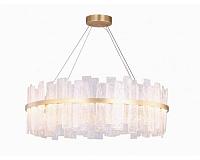newport 10830 10830/80 new , подвесной светильник, brass clear crystal d80*h30 cm led strip 140w 3000k 12600lm, доставка по Казахстану 