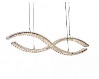 newport 8240 8242/110 chrome , подвесной светильник, chrome сlear crystal l110*16*h20.5/250 cm led strip 55w 3100k 6050lm, доставка по Казахстану 