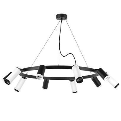 люстры lr02037586576 подвесной светильник rullo 10х50w gu10 черный/белый (571020+214437-5+214486-5+203437-5+203436-5), доставка по Казахстану 