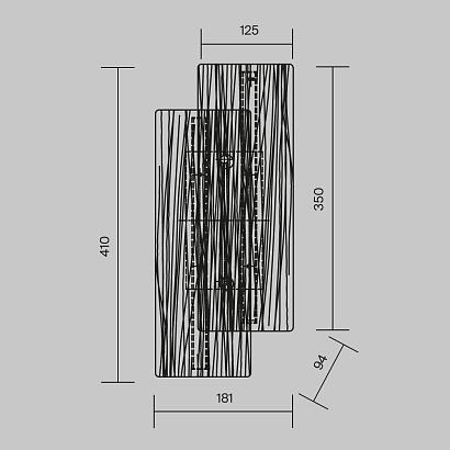 Декоративные настенные Настенный светильник (бра) Maytoni MOD439WL-L7BSK Frostum, доставка по Казахстану 