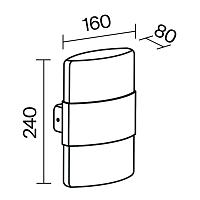 Дополнительная картинка Настенный светильник Outdoor O442WL-L12GF3K
