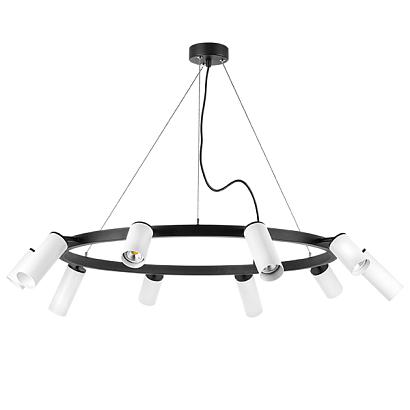 люстры lr020365865 подвесной светильник rullo 10х50w gu10 черный/белый (571020+214436-5+214486-5), доставка по Казахстану 