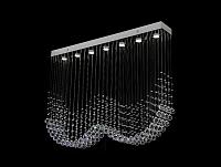 newport 8400 8407/pl chrome , потолочный светильник, chrome clear crystal l120*w20*h90 cm gu10 7*50w, доставка по Казахстану 
