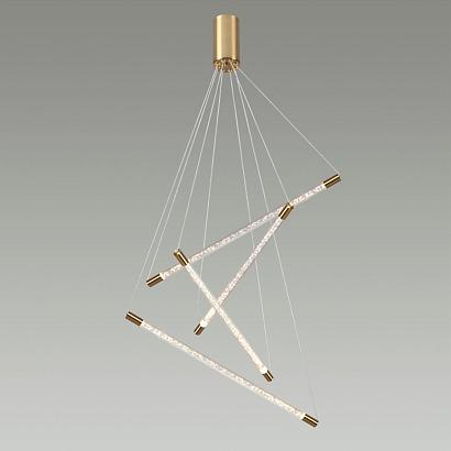 4369/40l hightech odl23 107 полированное золото/акрил с пузырьками подвесной св-к ip20 led 30w 3000k 1050лм sparky, доставка по Казахстану 