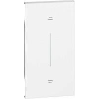 Bt LIVING NOW Лицевая панель для выкл. рольставень (горизонт. размещение рамки) 2 модуля, Белый, арт. KW05M2 Bt Legrand