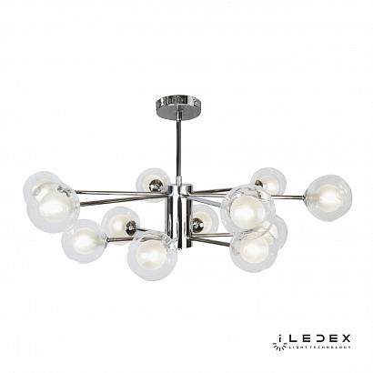 купить Потолочная люстра iLedex Modo C4458-12 Хром в Алматы, svet.kz, доставка по Казахстану 