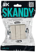 SKANDY Выключ. 3-кл. 10А SK-V11Sh шамп. IEK 