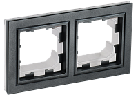 BRITE Рамка 2-мест. IP44 РУ-2-БрЧ-44 черн. IEK 