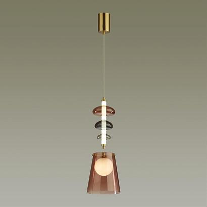 5411/18la l-vision odl_ex23 13 бронзовый/цвет бордовый/серый/белый подвес led 18w 4000k amore, доставка по Казахстану 
