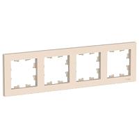4 постовая рамка Schneider Electric AtlasDesign, универсальная, бежевый ATN000204