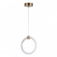 5297/7l ledio ln23 029 золотой подвес led 7w 3000k 574лм 220v nova, доставка по Казахстану 