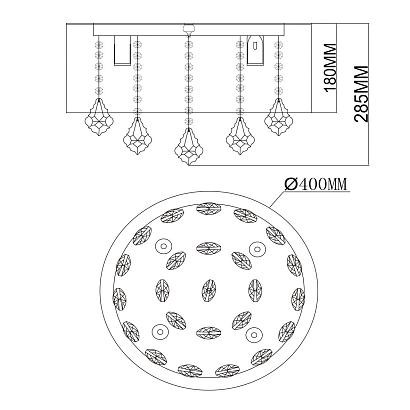 Потолочные Потолочная люстра MW-Light Жаклин 465015904, доставка по Казахстану 