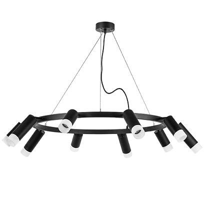 люстры lr0203758751 подвесной светильник rullo 10х50w gu10 черный (571020+214437-5+214487-5+202431-10), доставка по Казахстану 