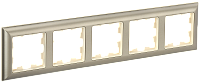 BRITE Рамка 5-мест. РУ-5-Бр беж./шамп. IEK 