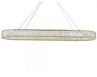 newport 8240 8240/140 oval gold , подвесной светильник, gold сlear crystal l140*w40*h10/250 cm  led stip 3100k 64w 7040lm, доставка по Казахстану 