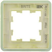 BRITE Рамка 1-мест. РУ-1-2-Бр стекло эко грин RE IEK 