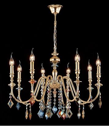 люстра crystal lux mercedes sp8 gold/color crystal lux 0951/308, доставка по Казахстану 