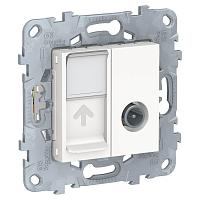 Розетка TV одиночная + RJ45 Schneider Electric Unica New NU547018 