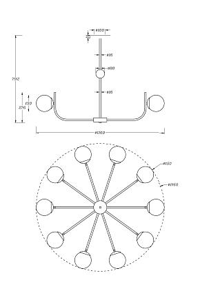 купить Люстра Maytoni MOD109PL-10BS в Алматы, svet.kz, доставка по Казахстану 