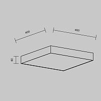 Дополнительная картинка Потолочный светильник Technical C032CL-45W3K-SQ-W