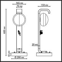 Дополнительная картинка 5434/1F NATURE Odeon Light  Уличный наземный светильник LUMA