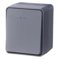 Выключатель 1-кл. ОП AtlasDesign Profi54 IP54 10AX с подсветкой антрацит SchE ATN544013 