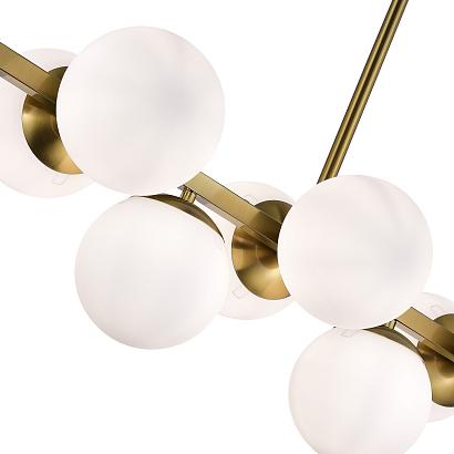 купить SLE1191-202-10 Люстра потолочная Золотистый/Белый E27 10*60W FRATTA в Алматы, svet.kz, доставка по Казахстану 