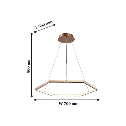 люстры подвесной светодиодный светильник favourite hexagon 2103-6p, доставка по Казахстану 