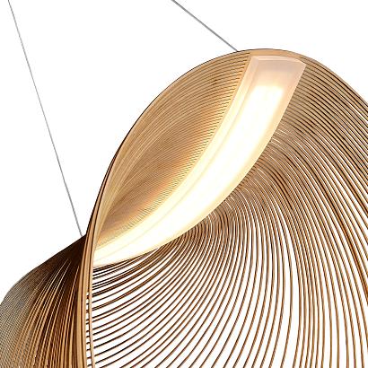 sl6900.503.32 светильник подвесной st-luce белый/древесный led 1*32w 4000k, доставка по Казахстану 