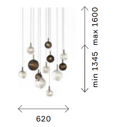 люстры подвесная люстра st luce foligno sl1183.543.12, доставка по Казахстану 