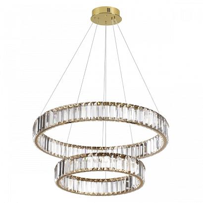 5015/60l l-vision odl23 427 золотой/прозрачный металл/хрусталь люстра led 60w 4000k 7140лм vekia, доставка по Казахстану 