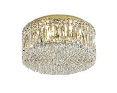 newport 8450 8457/pl gold , потолочный светильник, gold clear crystal d42*h20 cm g9 7*60w, доставка по Казахстану 