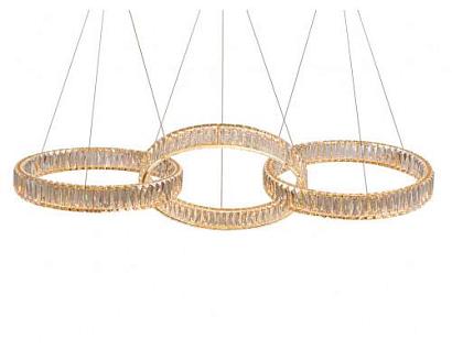 newport 8240 8243/s gold new , подвесной светильник, gold сlear crystal l130*50*h250 cm d50*3 rings led strip 120w 3000k 12000lm, spotlight 2*3w, доставка по Казахстану 