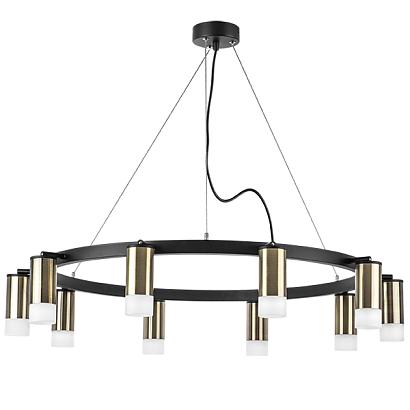 lr0203101 подвесной светильник rullo 10х50w gu10 черный/бронза (571020+214431-10+202431-10), доставка по Казахстану 