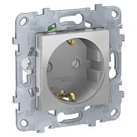 Розетка Schneider Electric Unica New с/з со шторками NU505730 
