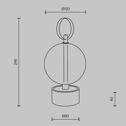 Аккумуляторный светильник Maytoni MOD478RL-L3B3K Double Moon