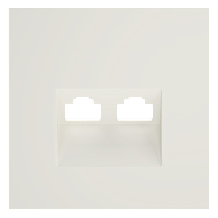 Накладка для розетки компьютерной двойной RJ45+RJ45 кат.6, S70 (хлопок) 
